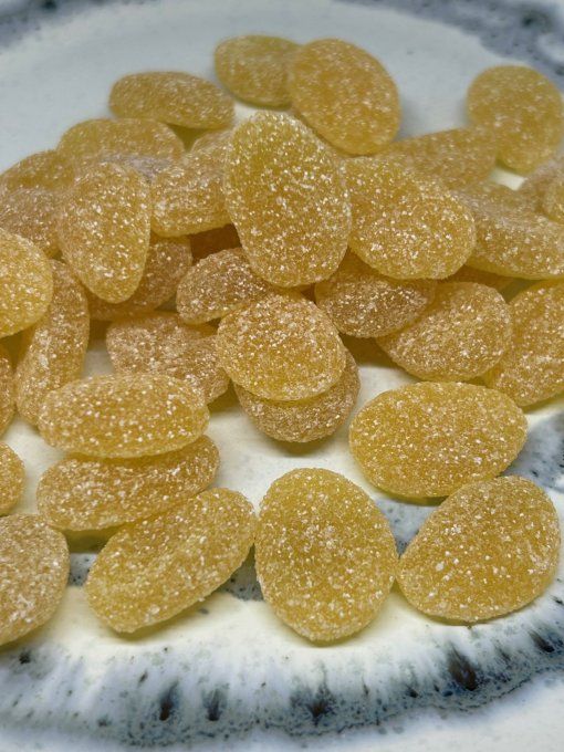 bonbon gingembre citron gélifié acidulé épicé texture moderne confiserie