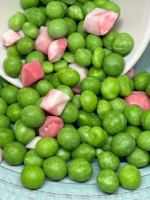 bonbon petits pois au lard anisé dragéifié rétro vintage années 80 confiserie