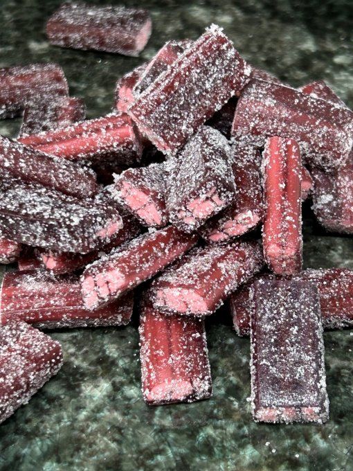 brique cerise acidulée bonbon gélifié fruité moelleux