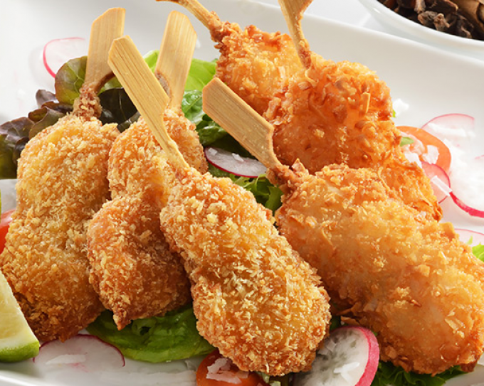 Mini brochette poulet pané coco (buffet)