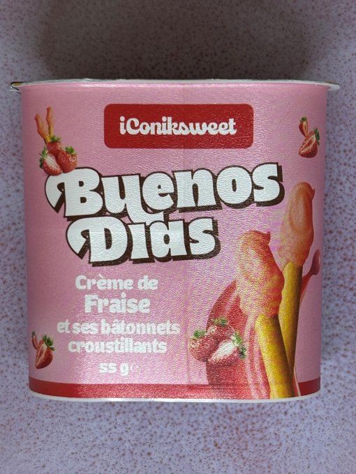 buenos dias crème de fraise snack fruité croustillant gourmand