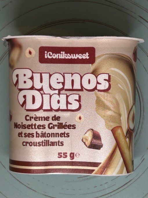 buenos dias crème noisettes grillées snack gourmand croustillant