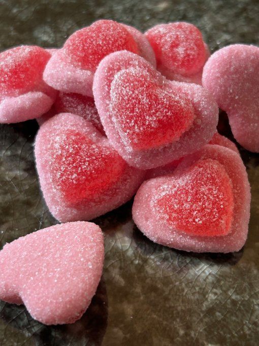 Cœur Fraise Vidal bonbon cœur à la fraise pour mariage candy bar et Saint-Valentin