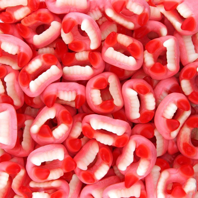 dentier dracula bonbon vampire gélifié halloween candy bar