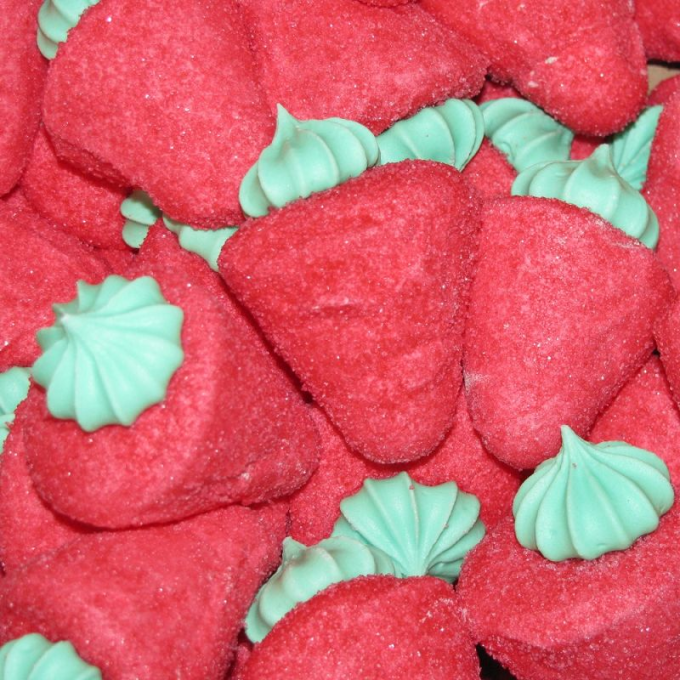 Fraise xxl marshmallow guimauve géante pour candy bar anniversaire gâteau de bonbons