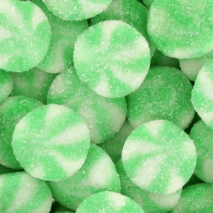 Kiwi twist lisse bonbon gélifié kiwi torsadé pour candy bar anniversaire