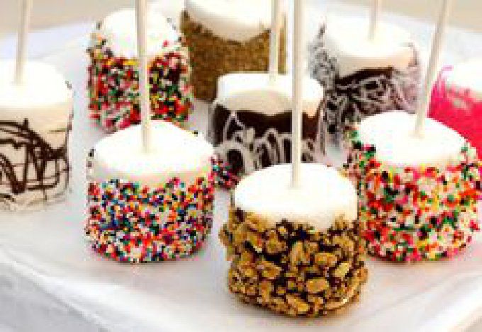 Sucettes de guimauve au chocolat 