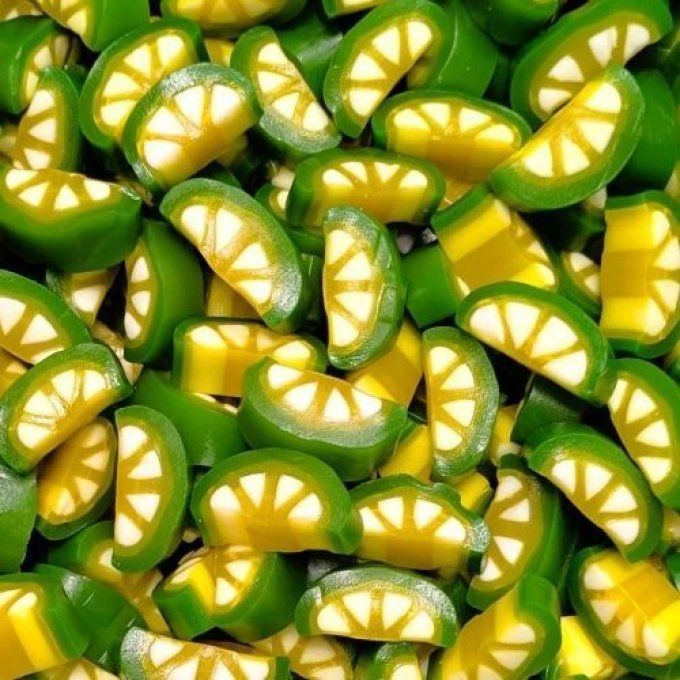 Tranche Citron Vidal bonbon citron à éplucher pour candy bar anniversaire et fête