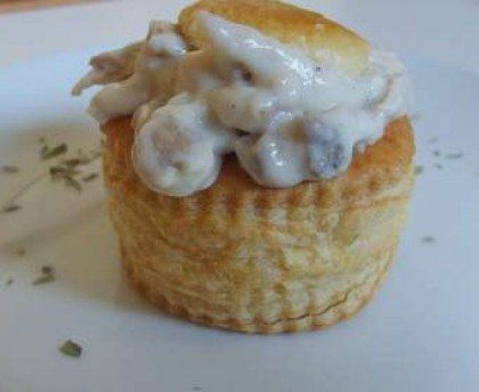 Vol au vent boudin blanc aux champignons (130 grammes) (catalogue de fêtes 2023)